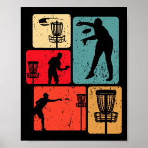 Rolig Discgolfspelare Cool Flygande Disk Sport Und Poster