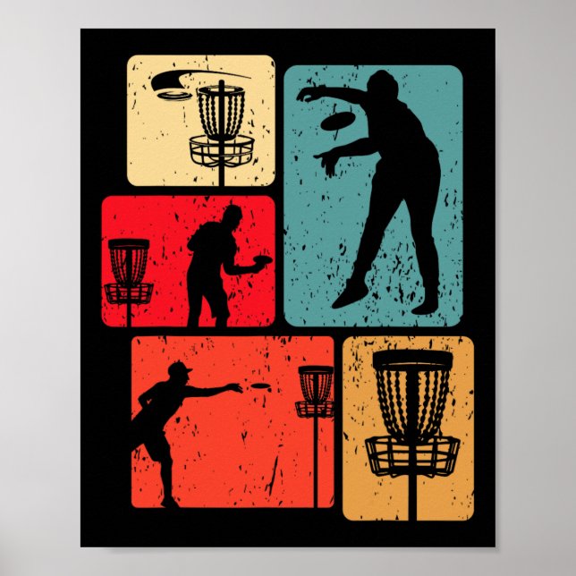 Rolig Discgolfspelare Cool Flygande Disk Sport Und Poster (Framsidan)