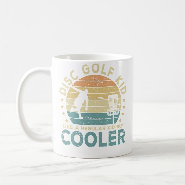 Rolig Discgolfunge Discgolfspelare Kaffemugg (Vänster)