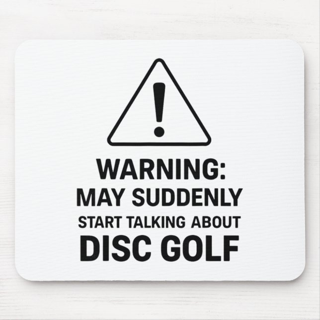 Rolig Discgolfvarning Kan Plötsligt Börja Prata Musmatta (Framsidan)