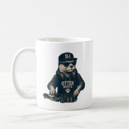 Rolig DJ-Djur Retro-EDM-Svarvare Illustration Kaffemugg