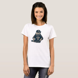 Rolig DJ-Djur Retro-EDM-svarvare Illustration T Shirt