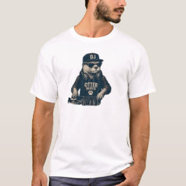 Rolig DJ-Djur Retro-EDM-svarvare Illustration T Shirt