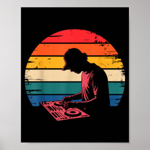 Rolig Dj Konst Män Kvinnor Musikproducent Discjock Poster