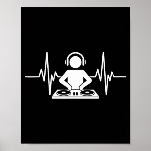 Rolig Dj Konst Män Kvinnor Musikproducent Discjock Poster