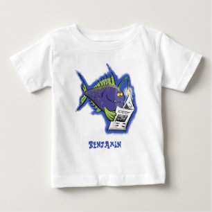 Rolig djuphavsmarulk tecknad film t shirt