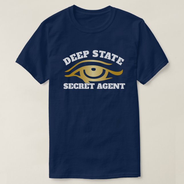 Rolig "djupt statlig hemlig agent ", tee shirt (Design framsida)