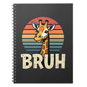 Rolig djur Giraff Meme Ansikte Festlig Jul T-Shirt Anteckningsbok