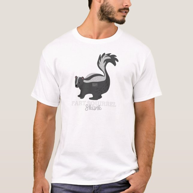 Rolig djur SKUNK för Meme fisekorre T Shirt (Framsida)