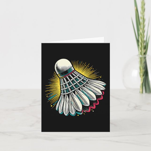 Rolig Dminton-spelare Älskar Shuttle-design 22  Kort (Framsida)