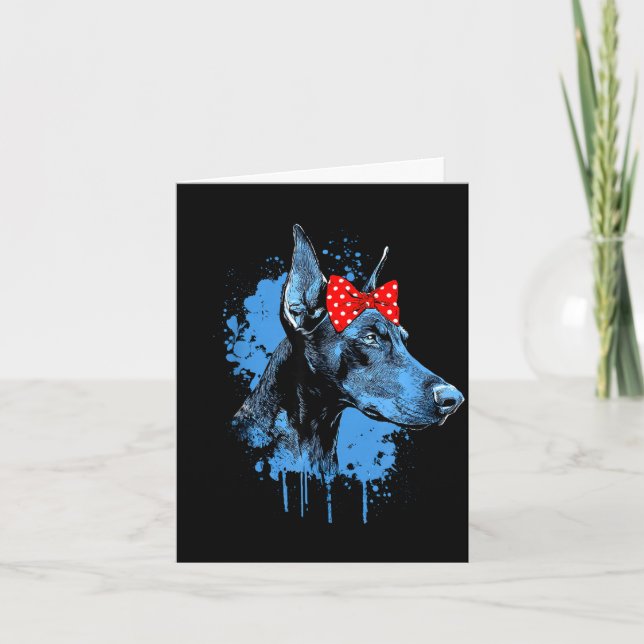 Rolig dobermann-design för hundälskare mors dag  kort (Framsida)