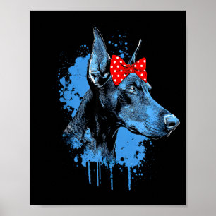 Rolig dobermann-design för hundälskare mors dag poster