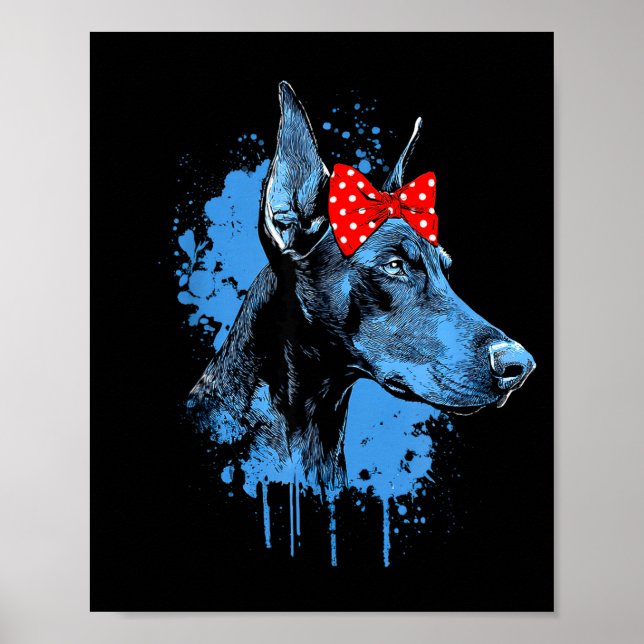 Rolig dobermann-design för hundälskare mors dag  poster (Framsidan)