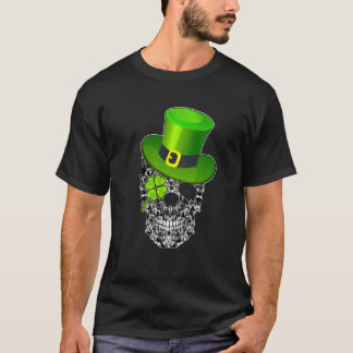 Rolig Dobermann Skalle Hund St Patrick S Dag T Shirt