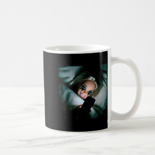Rolig Docka Gråtande Ansikte Meme Rullande Sarksat Kaffemugg
