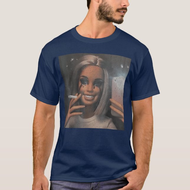 Rolig Dockansikte Sie Meme-gåva rolig T Shirt (Framsida)