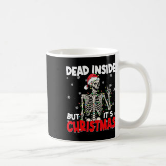 Rolig Död Inuti Men Det Är Jul Skelett Tomte Kaffemugg