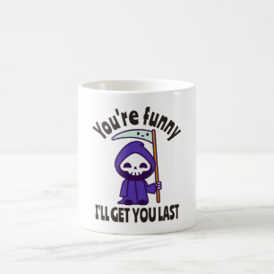 Rolig Döden Skelett Halloween Kostym Kaffemugg