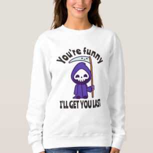 Rolig Döden Skelett Halloween Kostym T Shirt