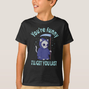 Rolig Dödgrävar Katt Halloween Kostym T Shirt