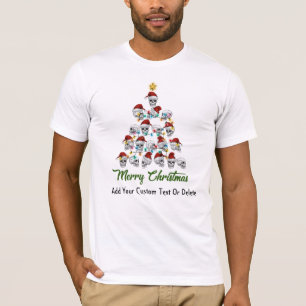 Rolig Dödskalle Kusliga Vibe God Jul Tall T Shirt