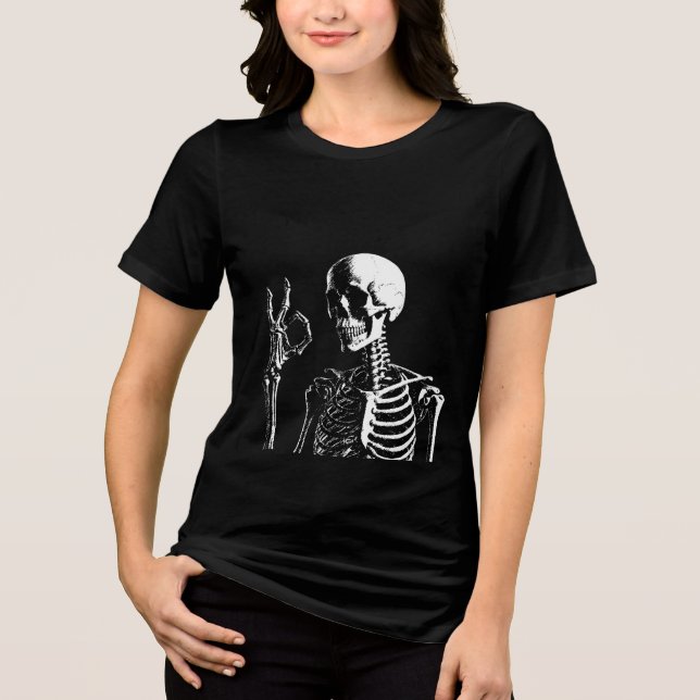rolig dödskalle t shirt (Framsida)