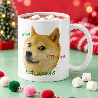 Rolig Doge Meme Shiba Inu Högtid Sådana Årstider Kaffemugg