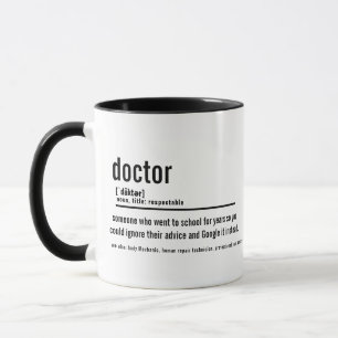 Rolig Doktor Definitionsmugg - Anpassad Kaffe kopp