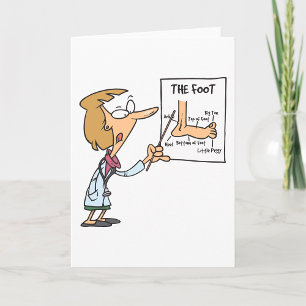 Rolig doktor lär ut fotanatomi kort