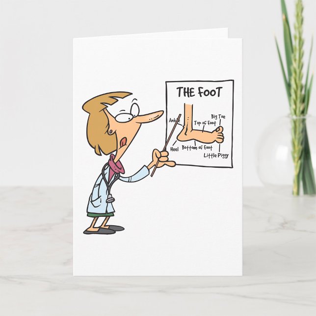 Rolig doktor lär ut fotanatomi kort (Skapare uppladdad)