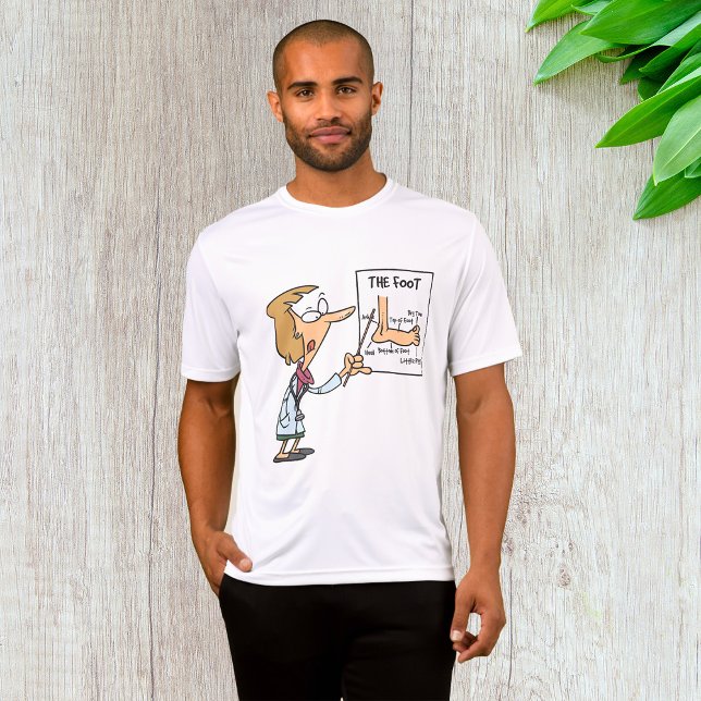Rolig doktor lär ut fotanatomi t shirt (Skapare uppladdad)