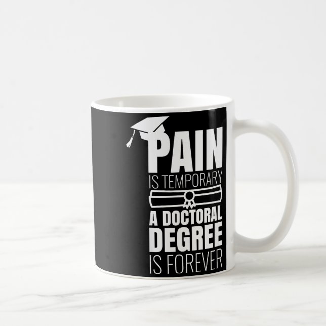 Rolig doktorsexamen present för avhandling rolig d kaffemugg (Höger)