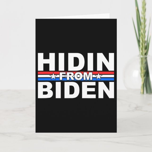 Rolig Dölj För Biden - Anti Joe - Trump  Kort (Framsida)