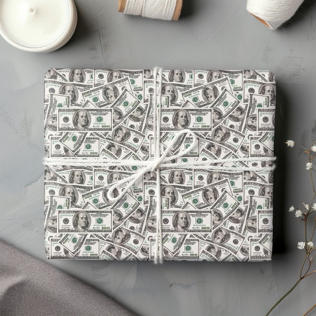 Rolig dollarsmönster födelsedagspresentinslagnings presentpapper (Funny dollar pattern birthday wrapping paper )