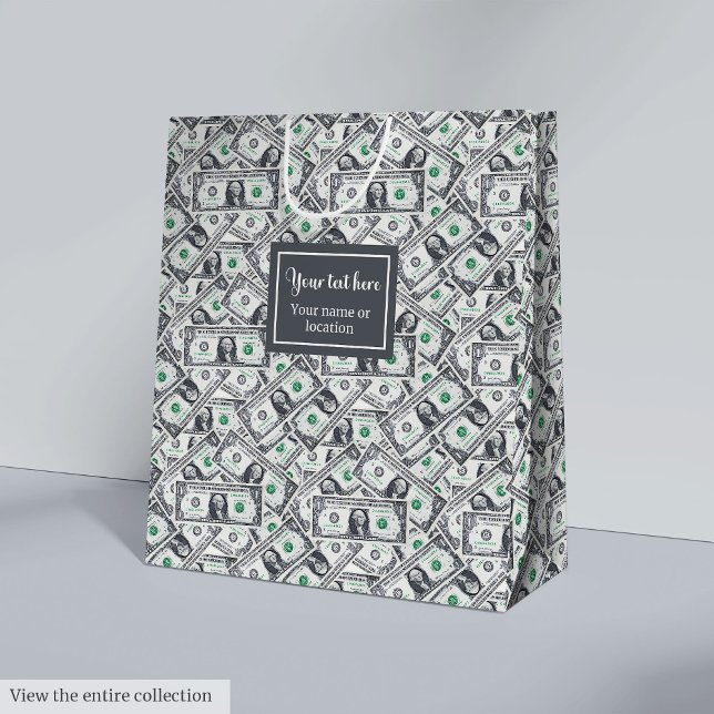 Rolig dollarsmönster personlig specialpresentpåse (Funny dollar pattern personalized custom gift bag )