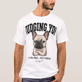 Rolig Domande Dig Fransk Bulldog Klistermärke Män T Shirt