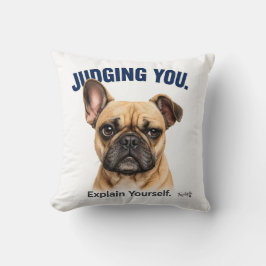 Rolig Domande Fransk Bulldog - Söt Frenchie Kudde