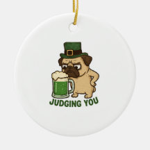 Rolig Domande Mops St. Patrick's Day Grönt Öl