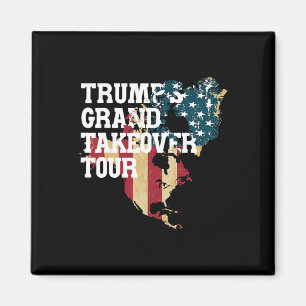 Rolig Donald Trump Amerikansk Flagga Kanada Grönla Magnet
