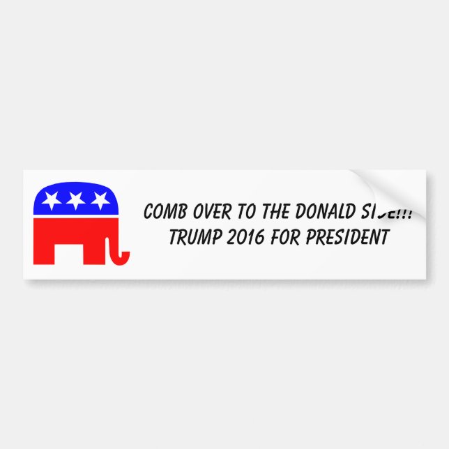 Rolig Donald Trump bildekal!!! Bildekal (Framsidan)