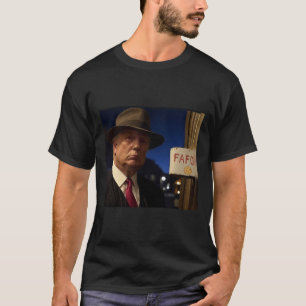 Rolig Donald Trump Fafo Svart Bomull Clic Fit Besä T Shirt