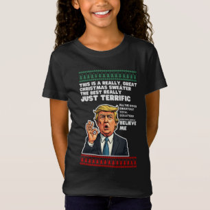 Rolig Donald Trump ful jultröja Parodi T Shirt