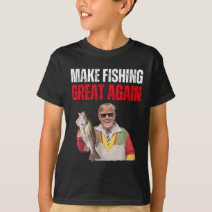 Rolig Donald Trump Gör Fiske Stort Igen Fiskare T Shirt