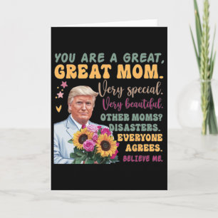 Rolig Donald Trump Mors Dag Håll Blomma Roligt Cit Kort