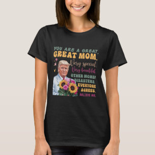 Rolig Donald Trump Mors Dag Håll Blomma Roligt Cit T Shirt