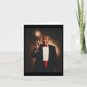 Rolig Donald Trump Nyår 2025 Fest Fira Nyår Gr Kort