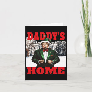 Rolig Donald Trump Pappa är hemma Vita huset jul Kort