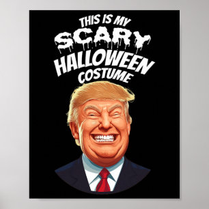 Rolig Donald Trump Skräckinjagande Halloweenpresen Poster