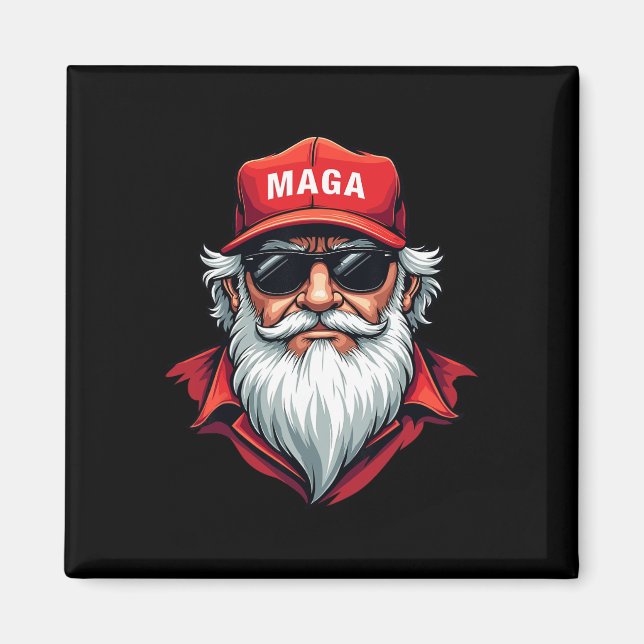 Rolig Donald Trump Tomte Mega Jul Holi Magnet (Framsidan)