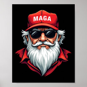 Rolig Donald Trump Tomte Mega Jul Holi Poster